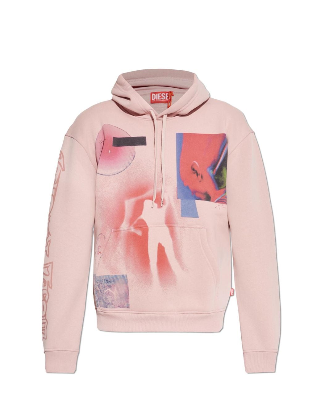 DIESEL Pink 'S-Norm-Hood-V1' Hoodie for men
