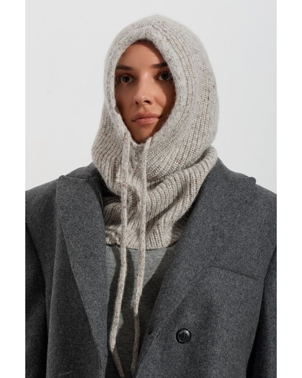 Fabiana Filippi Gray Hood With Lurex Thread