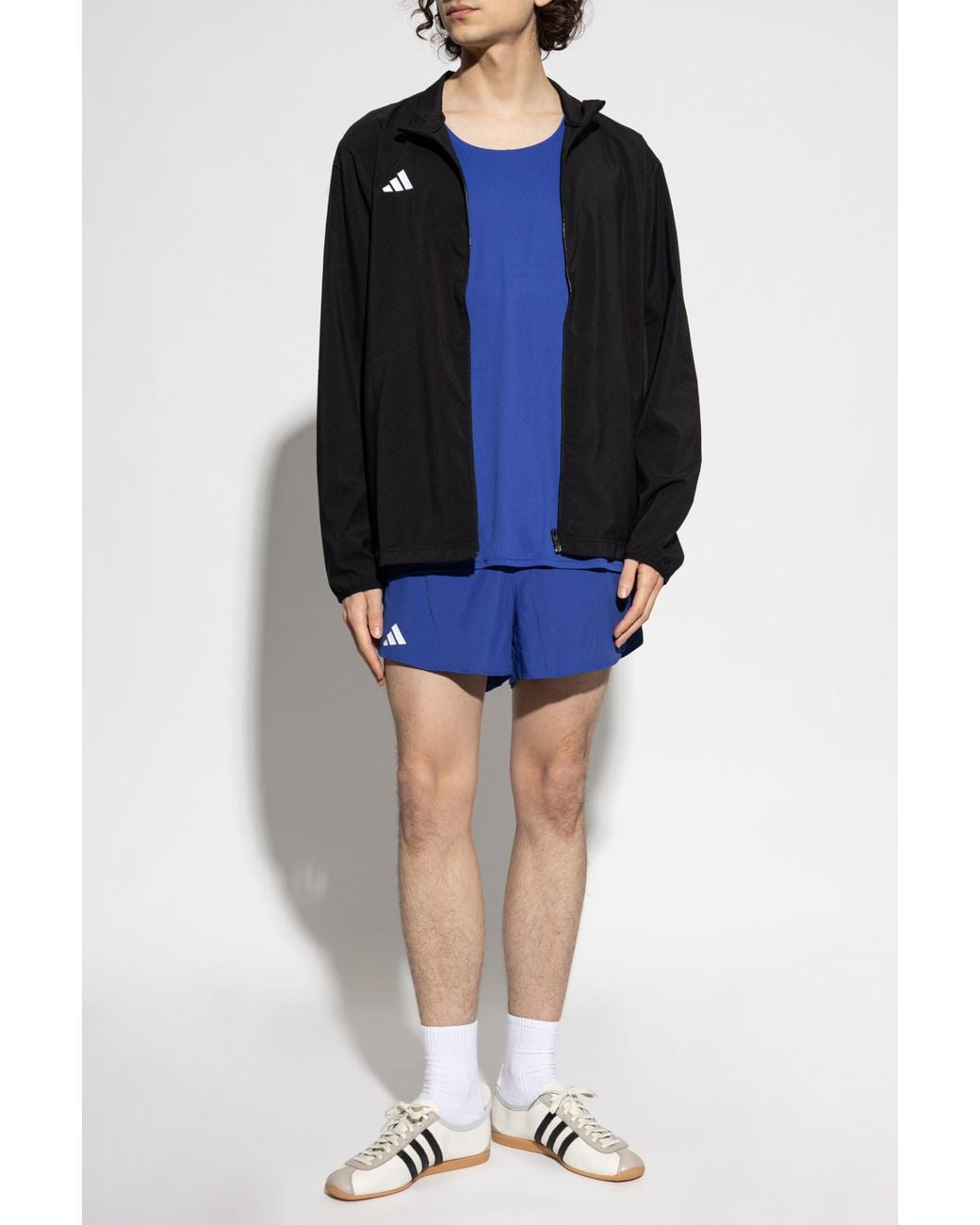 Adidas Originals Blue Shorts With Logo for men