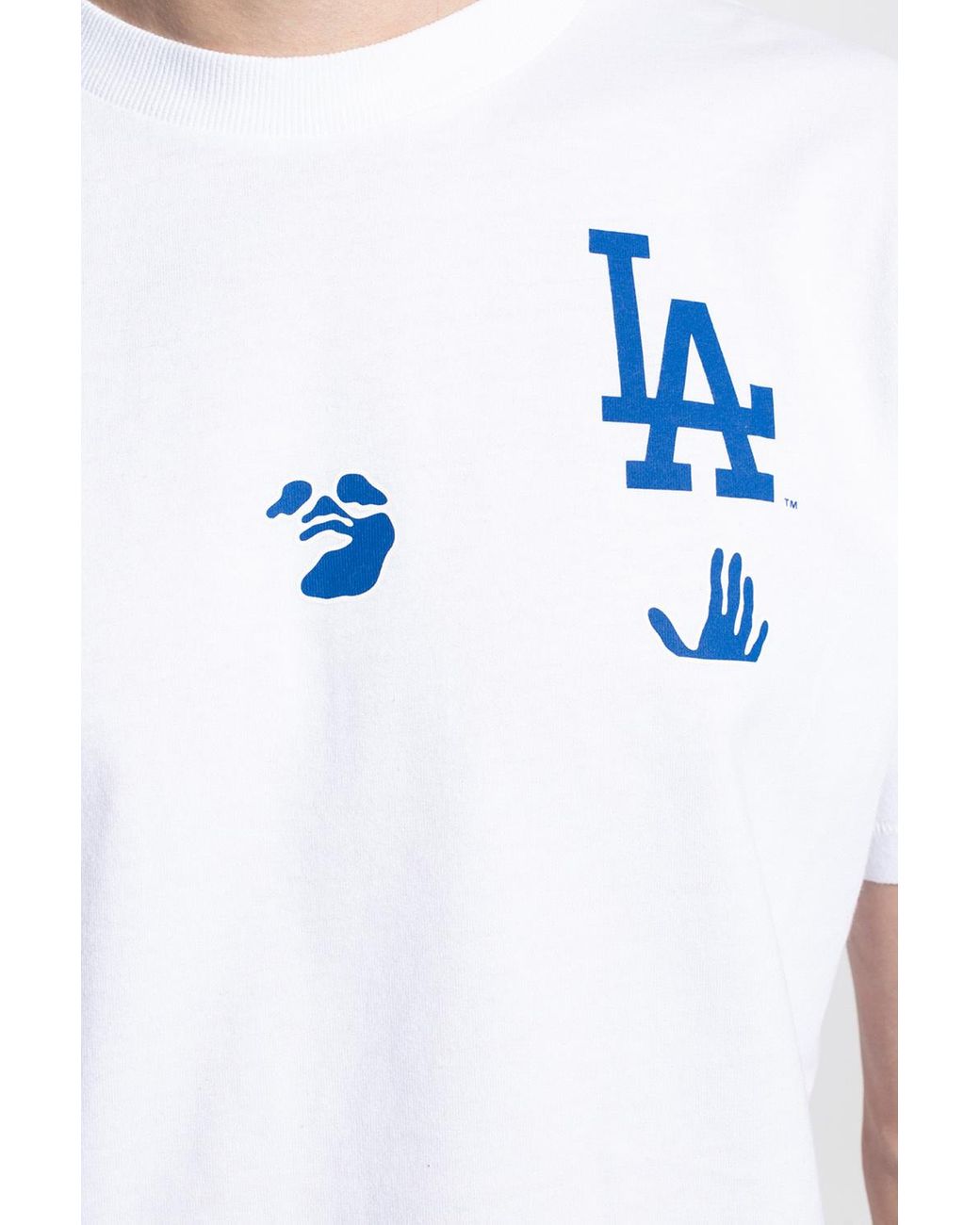 Off-White LA Dodgers ロゴ コットンフーディー Off-White LA Dodgers logo-print Hoodie | White | FARFETCH