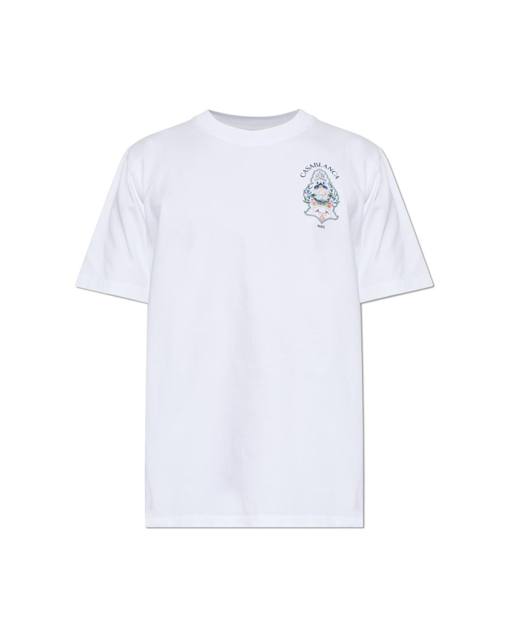 Casablanca White T-Shirt With Colorful Print for men