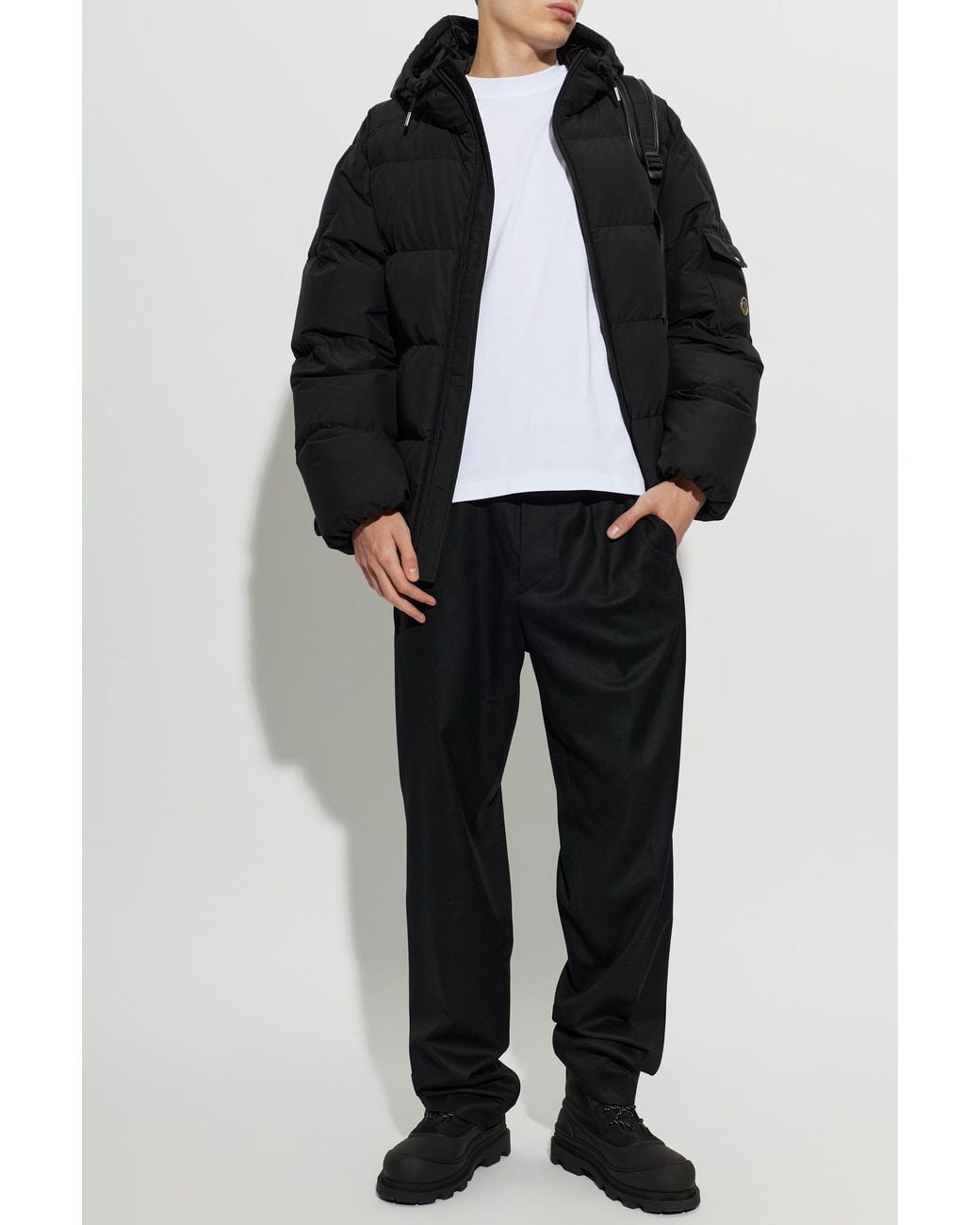 Moncler White Logo Long-Sleeve T-Shirt for men