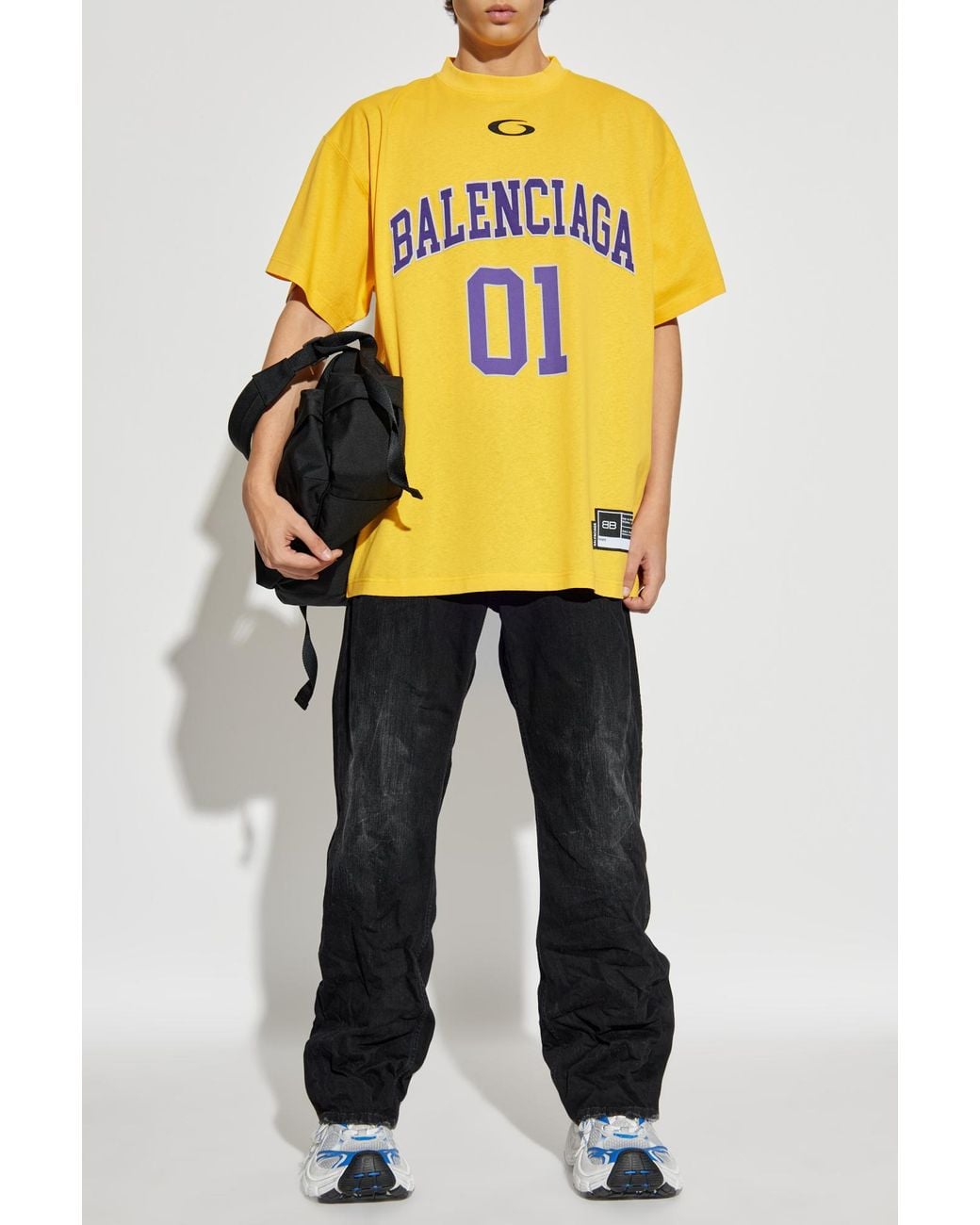 Balenciaga T-Shirt With Logo in Yellow for Men | Lyst