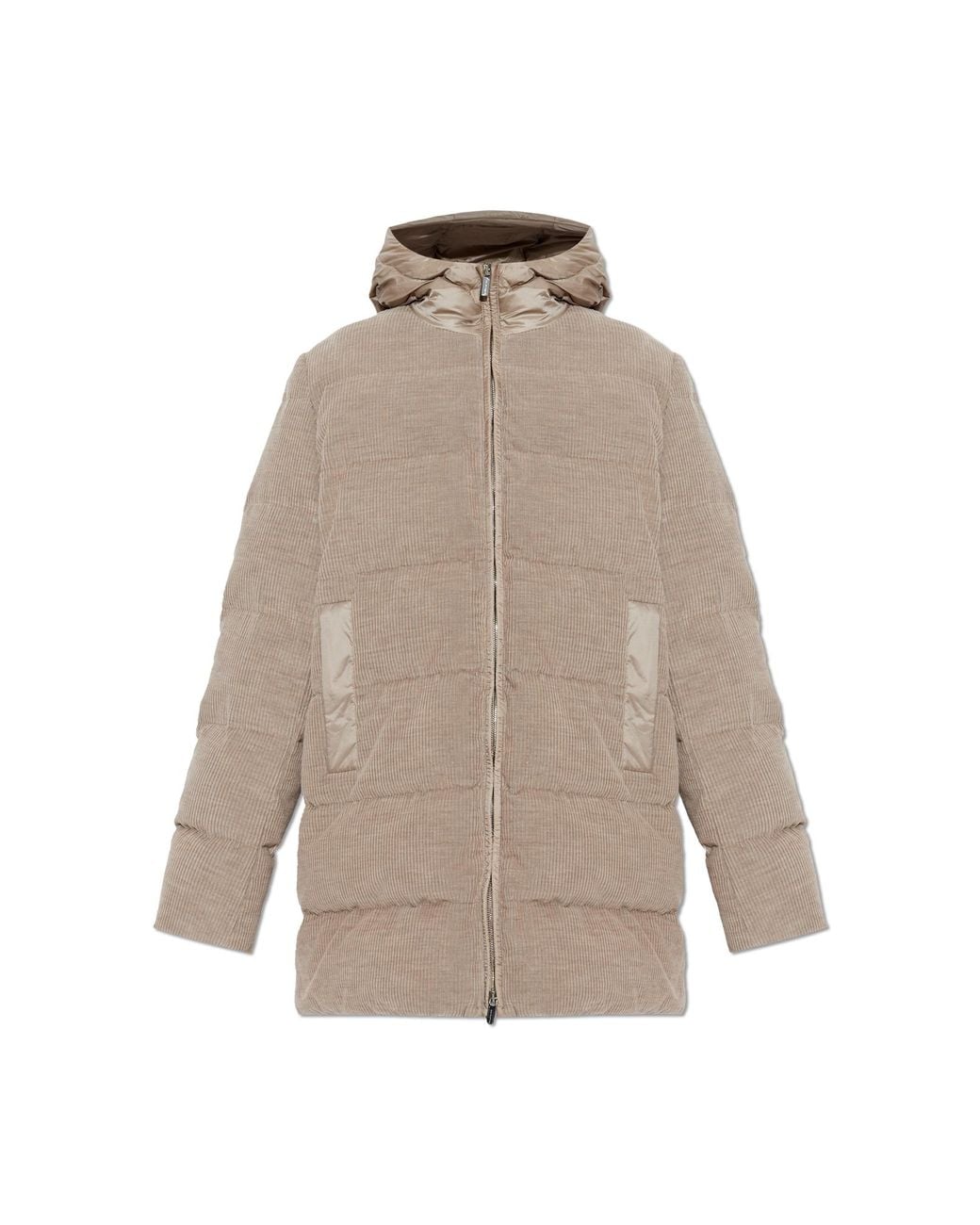 Paul & Shark Natural Quilted Jacket With Hood