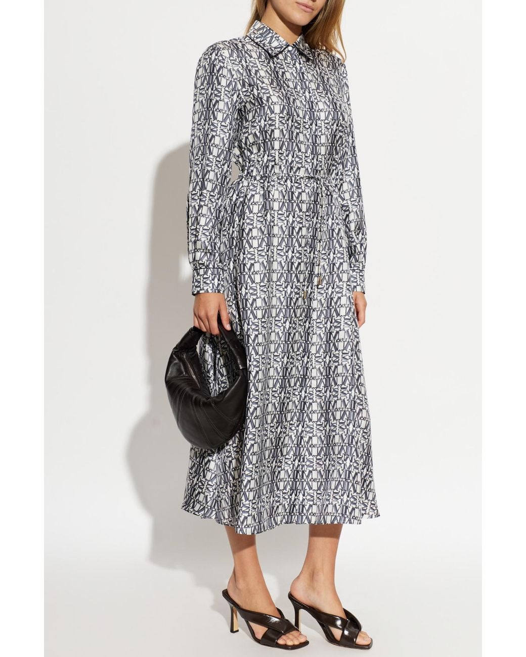 Max Mara Gray Silk Dress 'Faraone'
