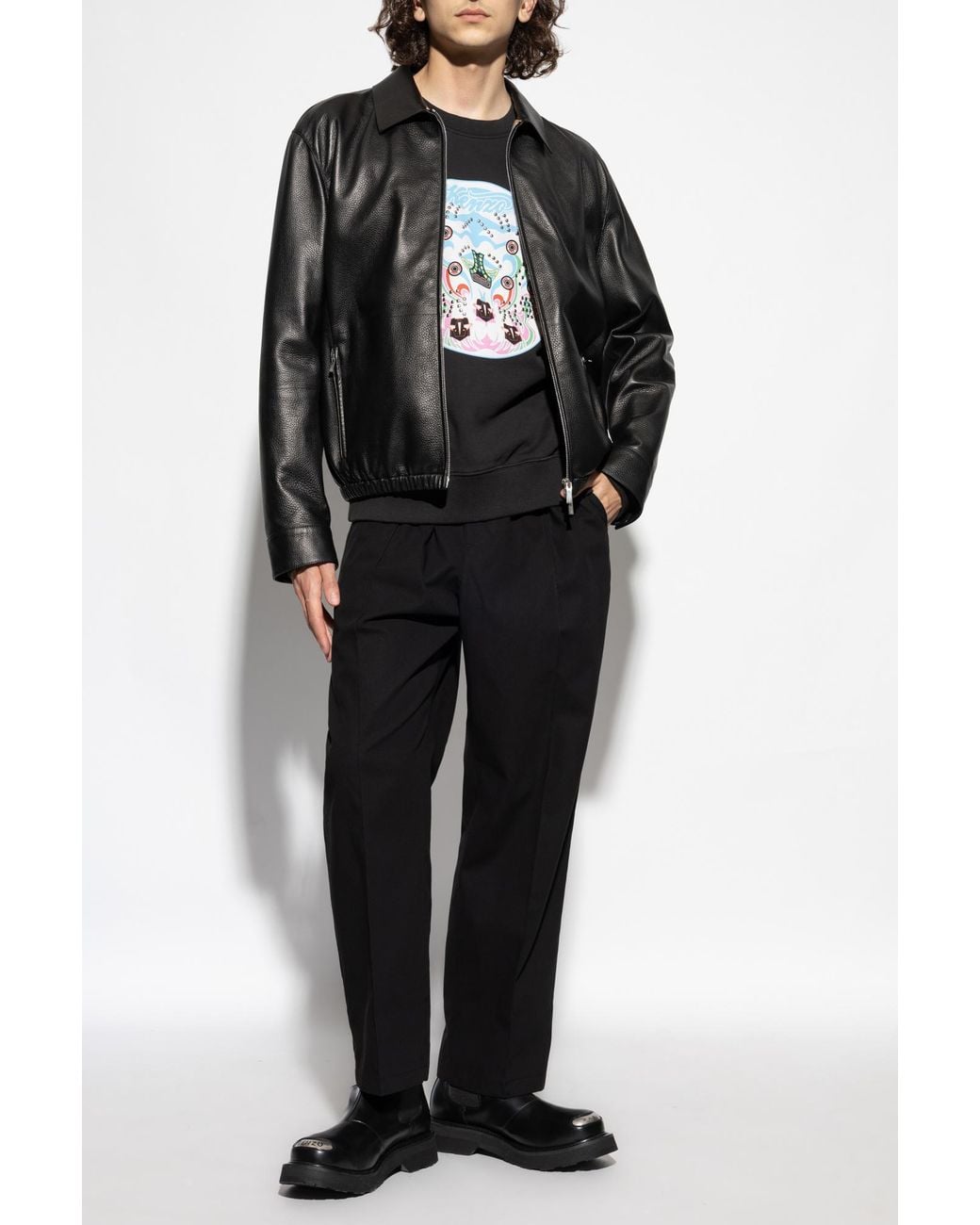 KENZO Black Sweatshirt With Logo for men
