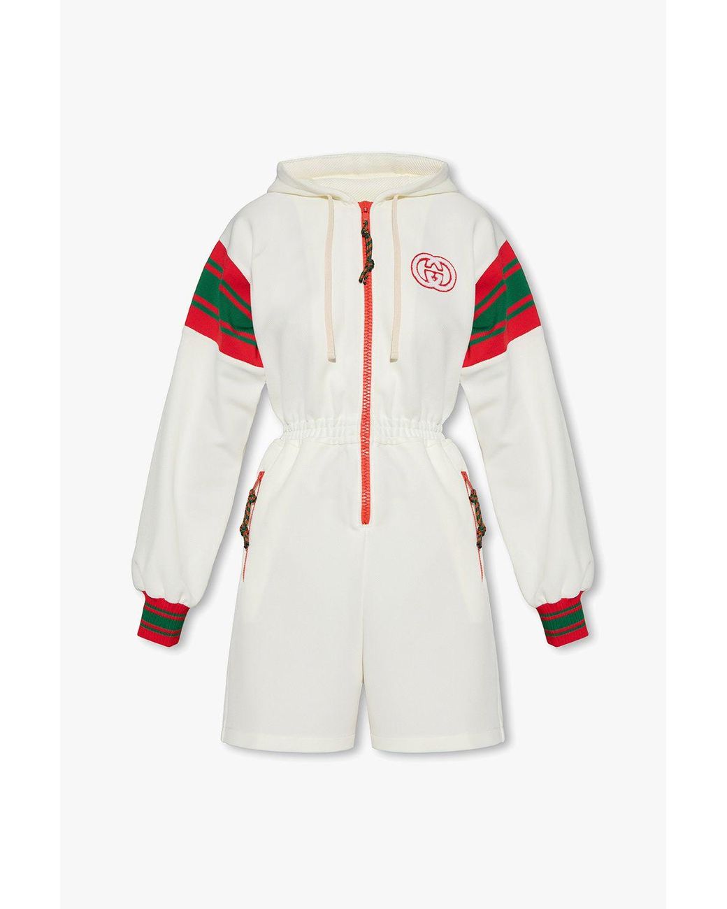 Gucci Hooded Jumpsuit in White Lyst