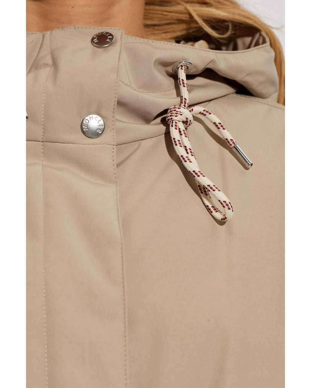 Moncler Natural Puffer Jacket With Hood 'Eucalyptus'