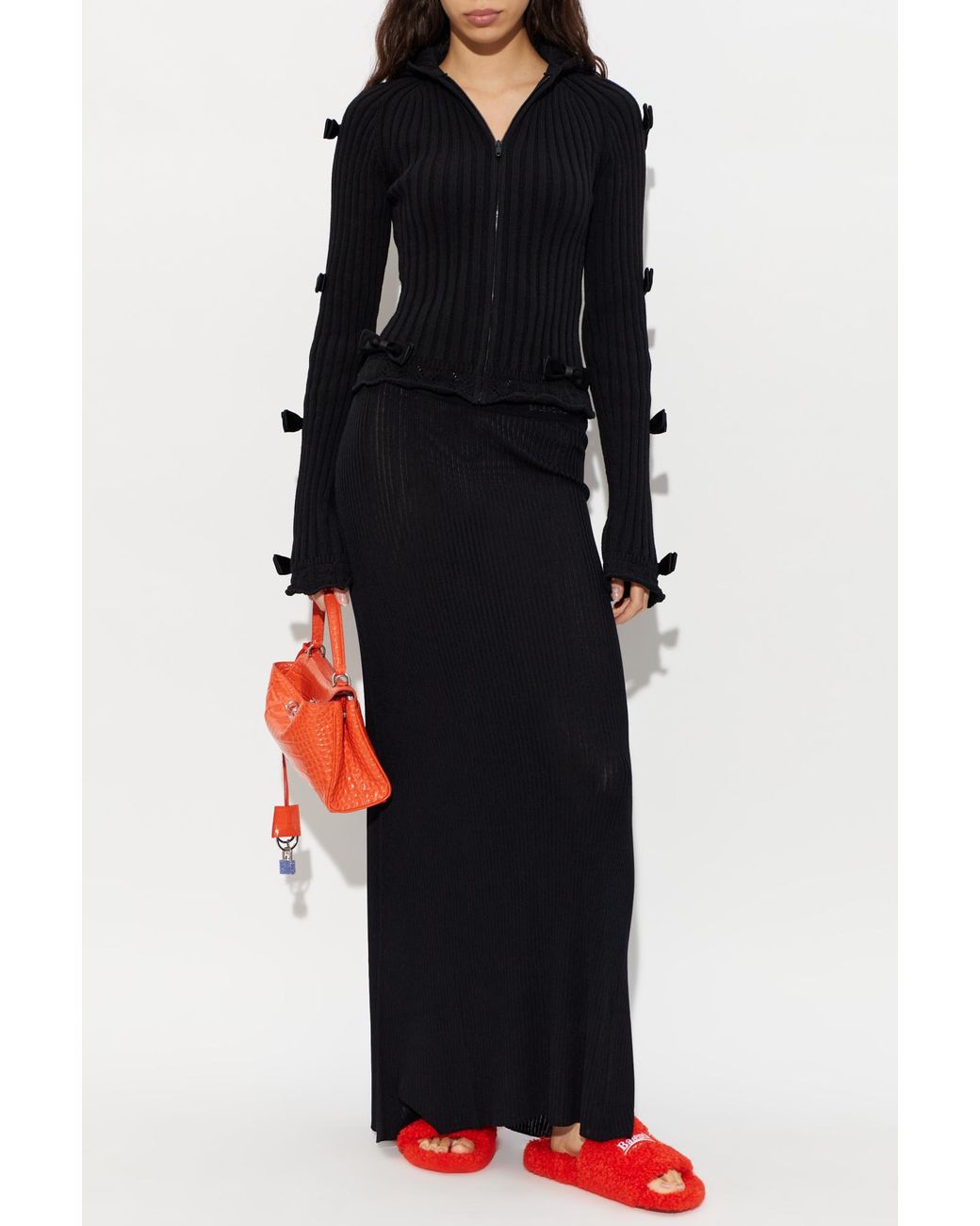 Balenciaga Black Skirt With Logo
