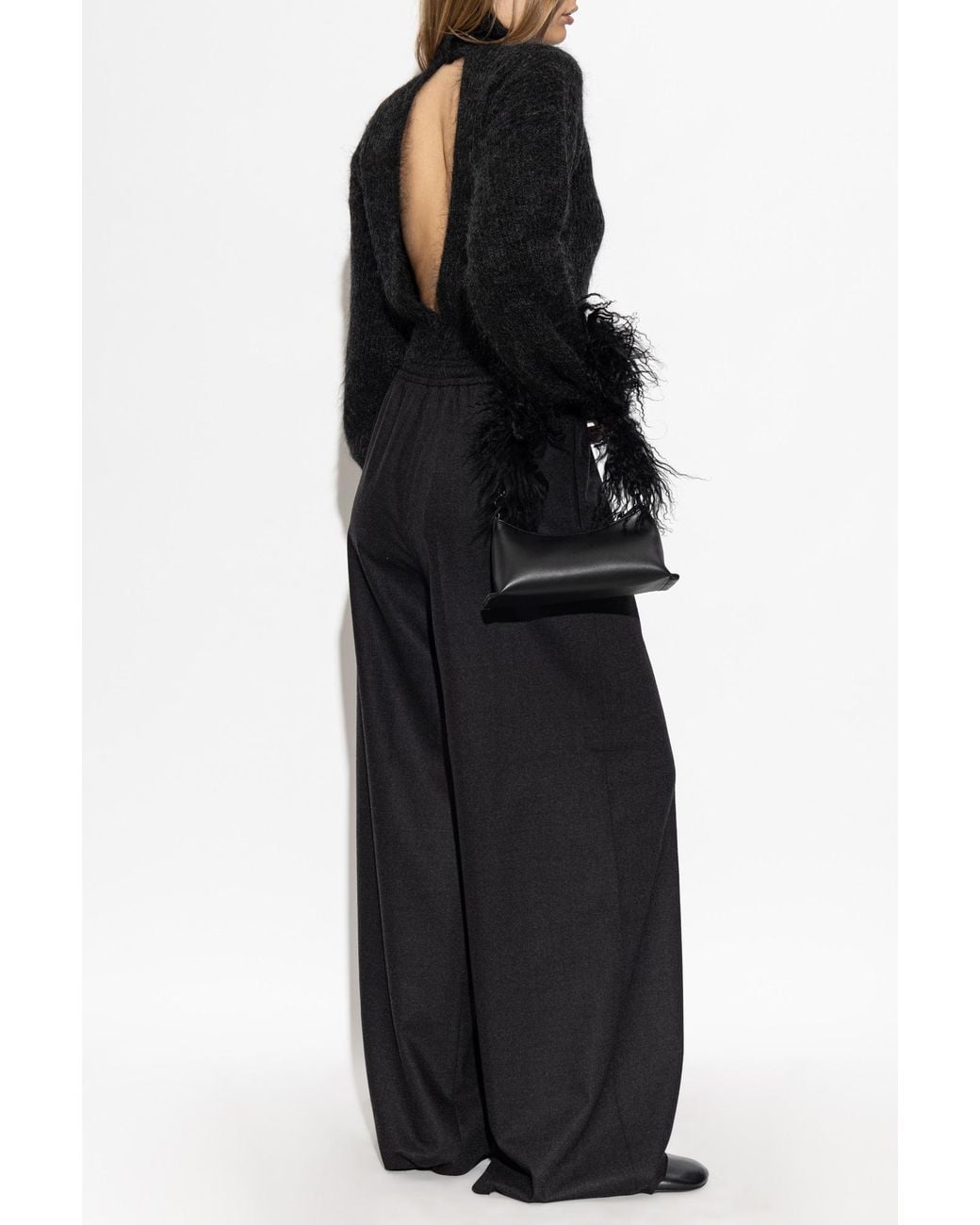 Max Mara Black Crop Turtleneck 'Adorno'