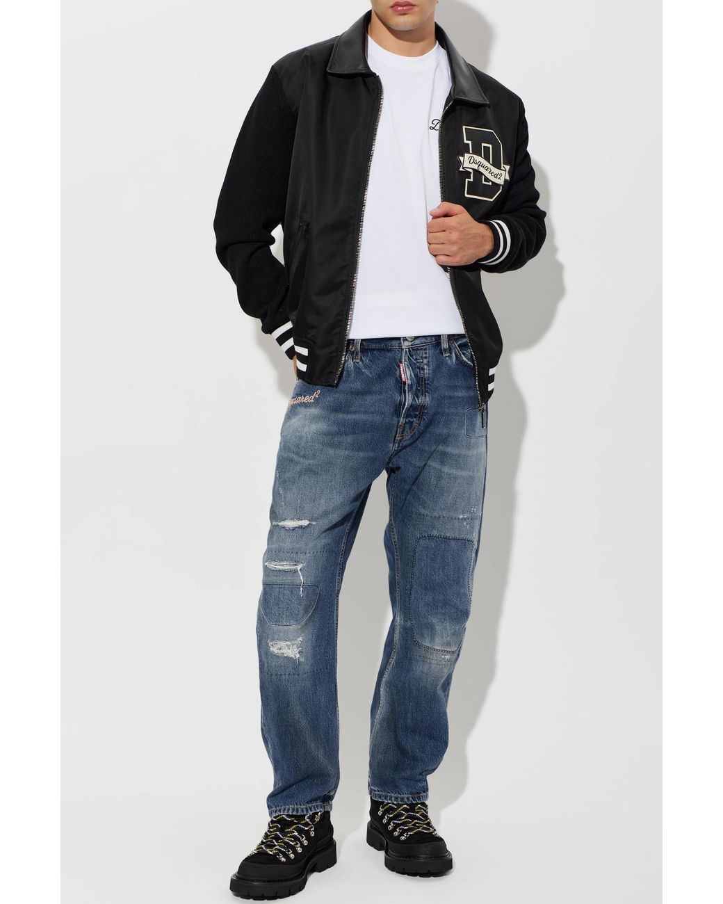 DSquared² Blue Suede Shoes With Logo for men