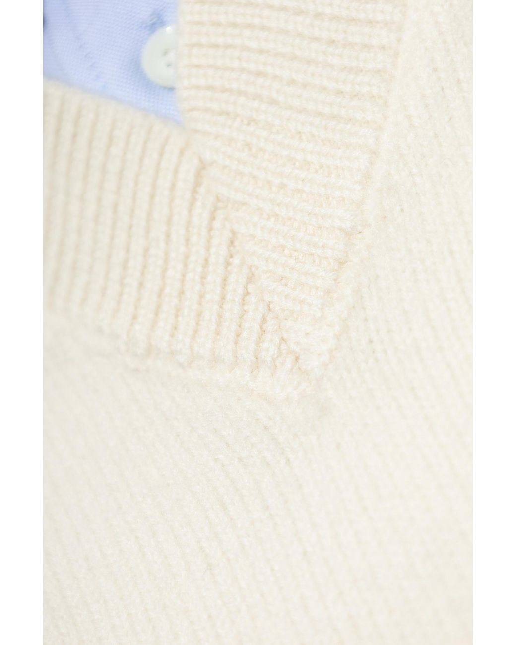 AMI White Wool Vest