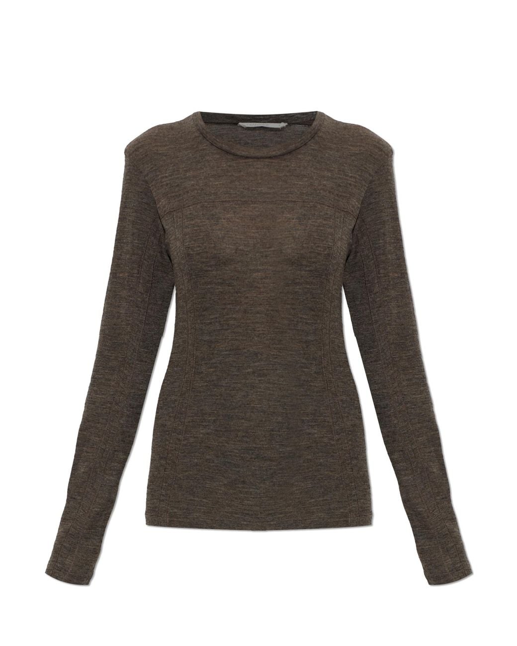 Rethinkit Studios Gray Round-Neck Wool Top