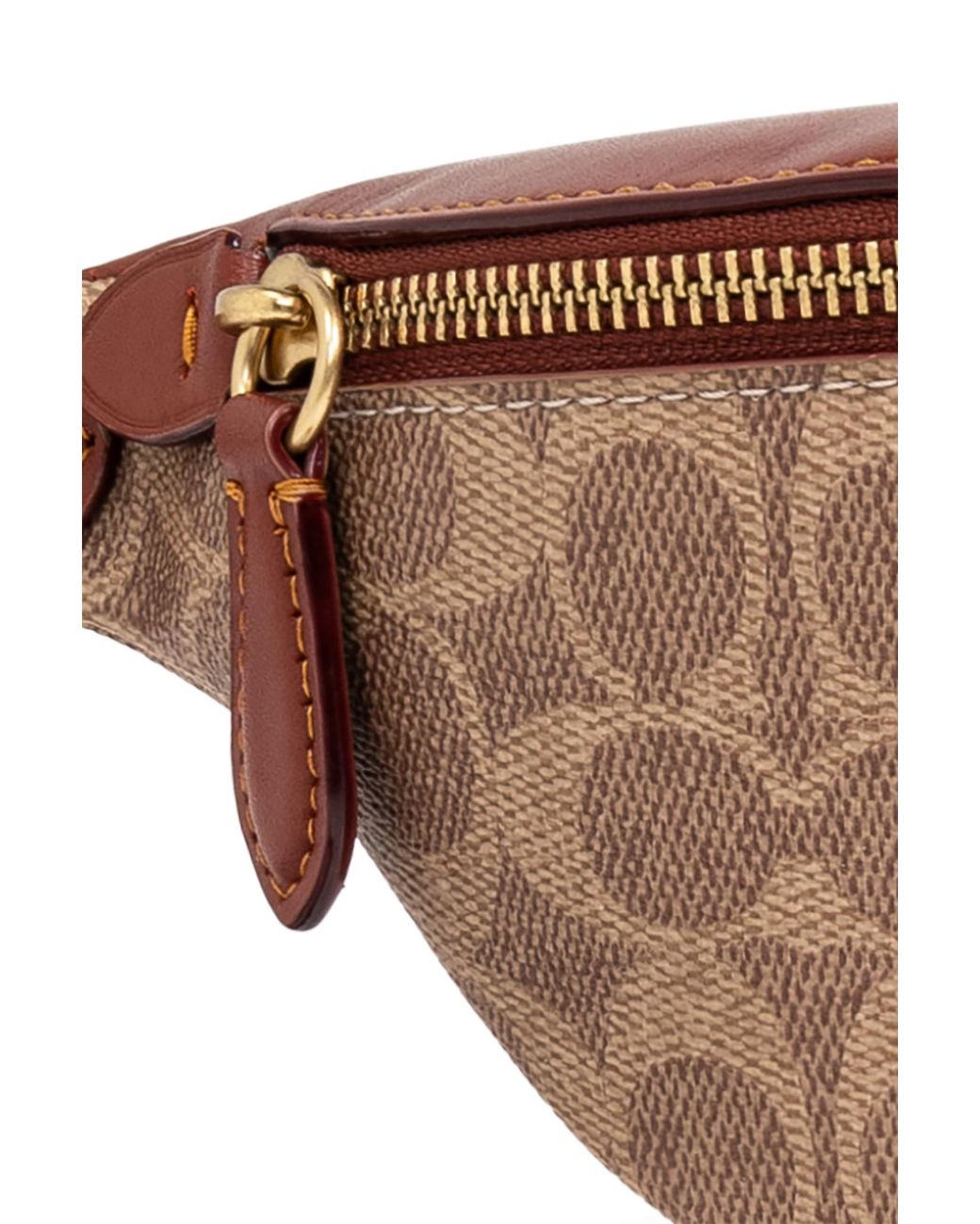Coach Gold and Brown Belt Bag vintage Coach Mini Belt Bag,crafted from British tan leather  main image 3