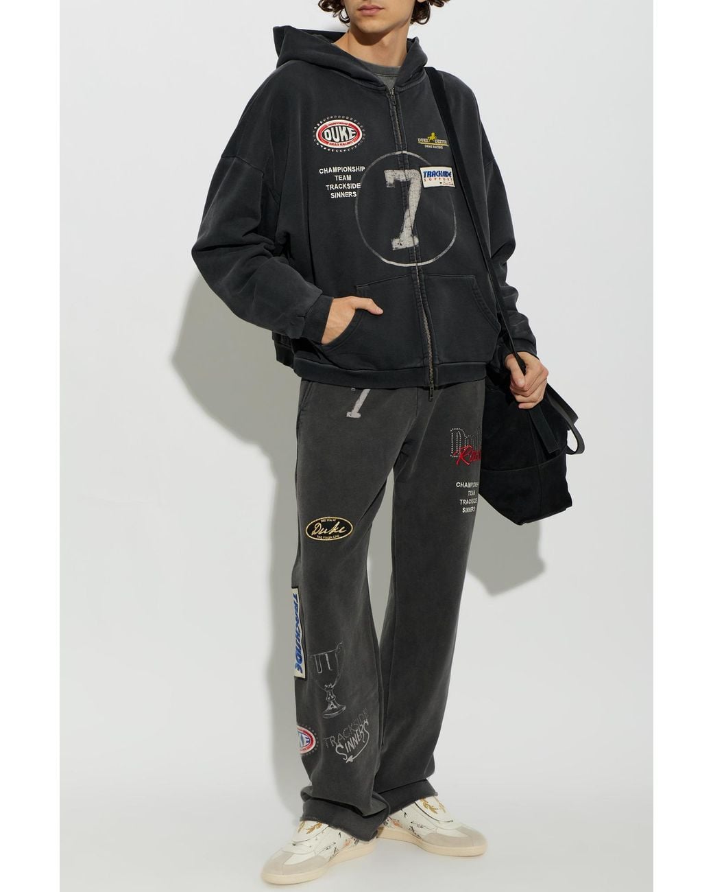 Duke & Dexter Black Hoodie for men