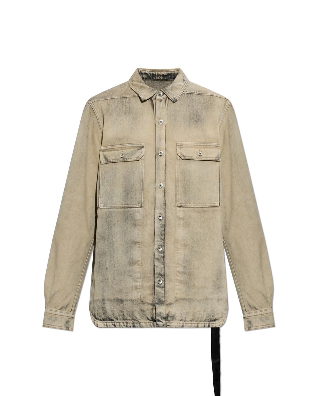 Rick Owens Natural Oversize Denim Shirt for men