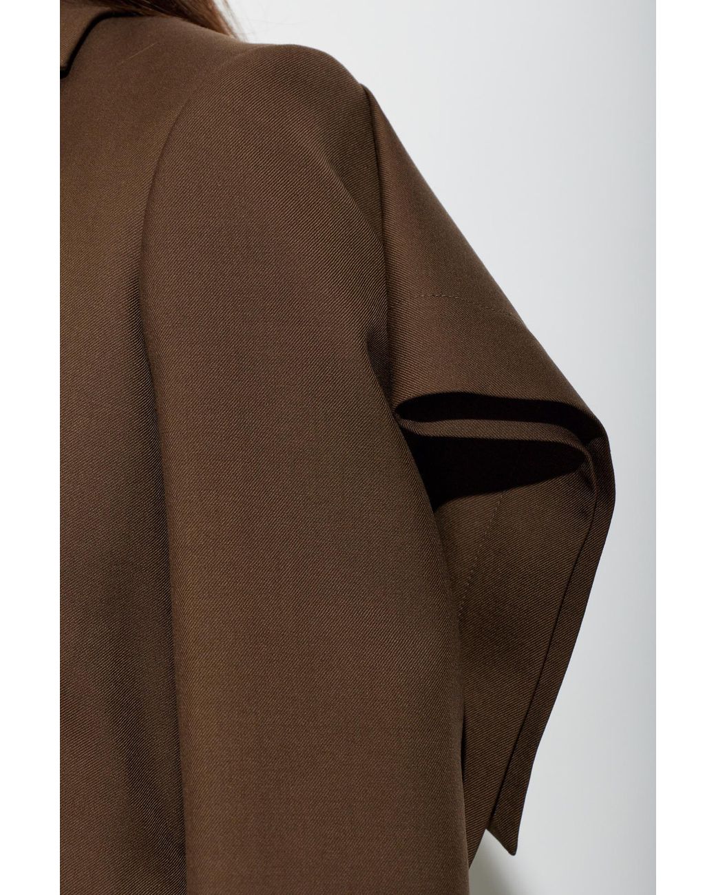 Loewe Brown Wool Blazer With Decorative Back