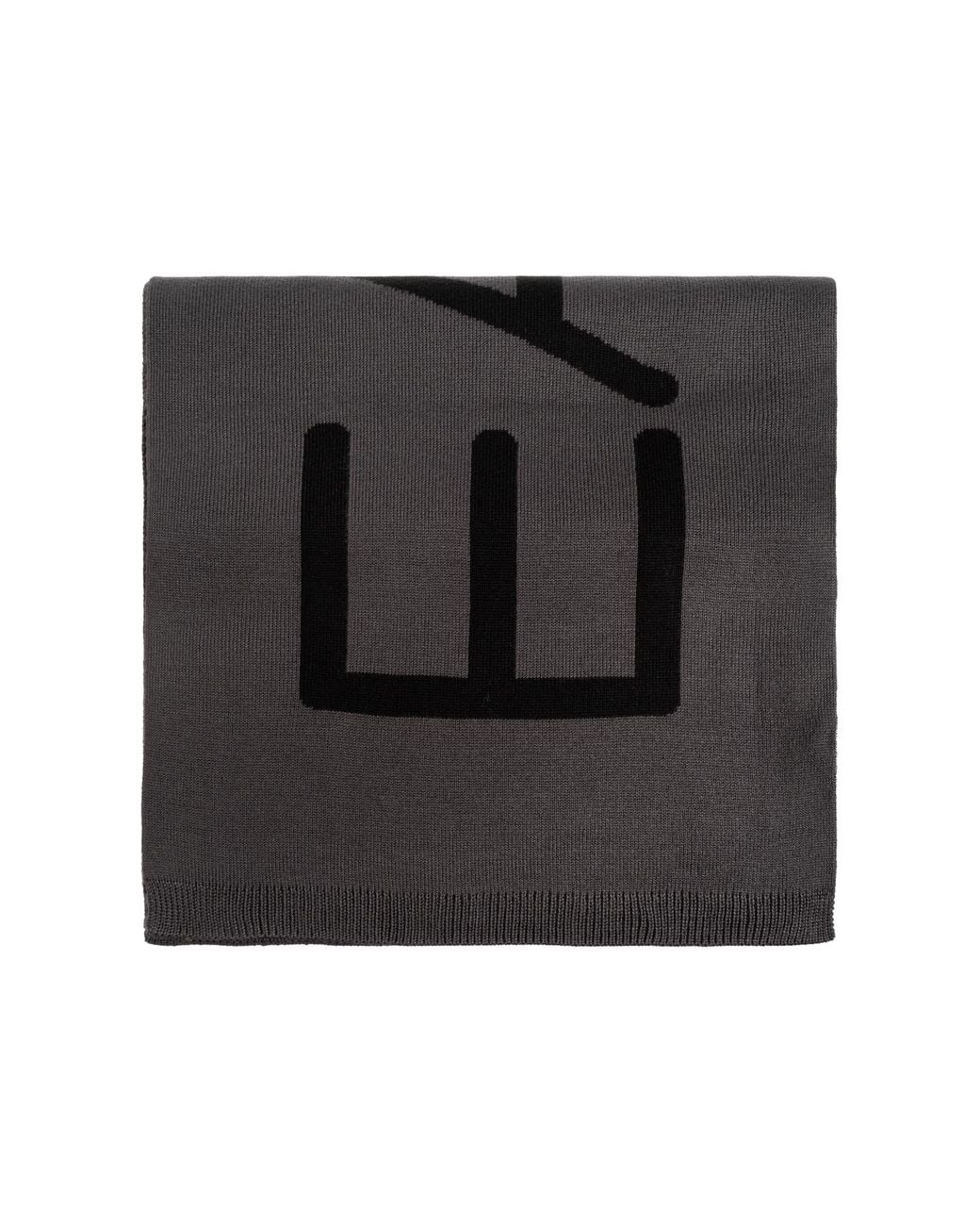 EA7 Black Scarf With Logo