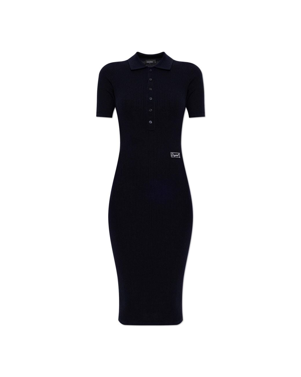 DSquared² Black Wool Dress