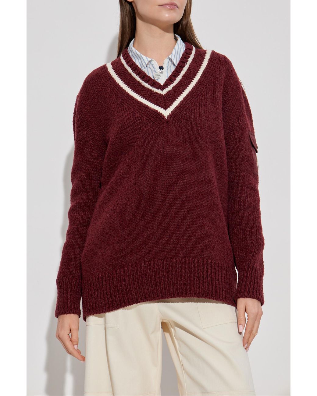 Moncler Red Wool Sweater