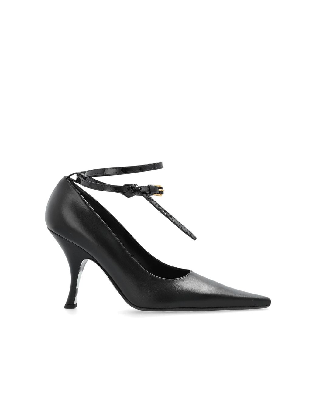 Moschino Black Leather Stilettos