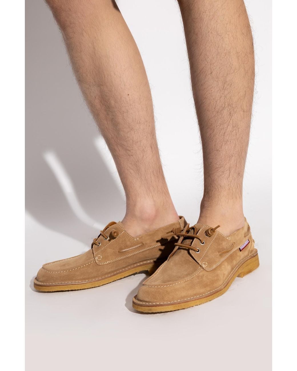 DSquared² Brown Boat Shoes for men