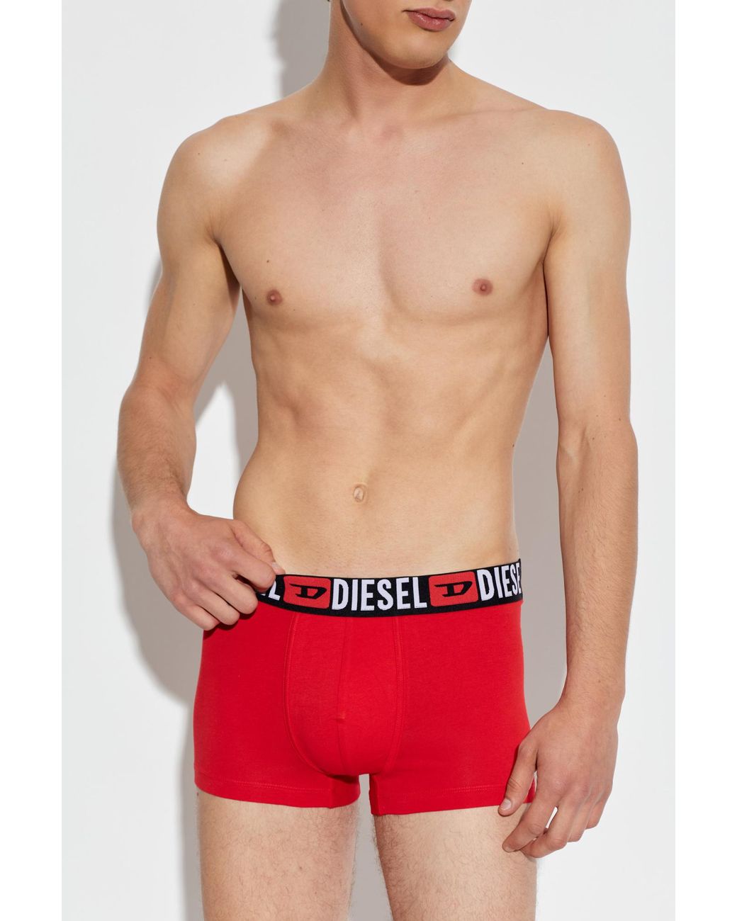 DIESEL Red Three-Pack Of Boxer Briefs 'Umbx-Damienthreepack' for men