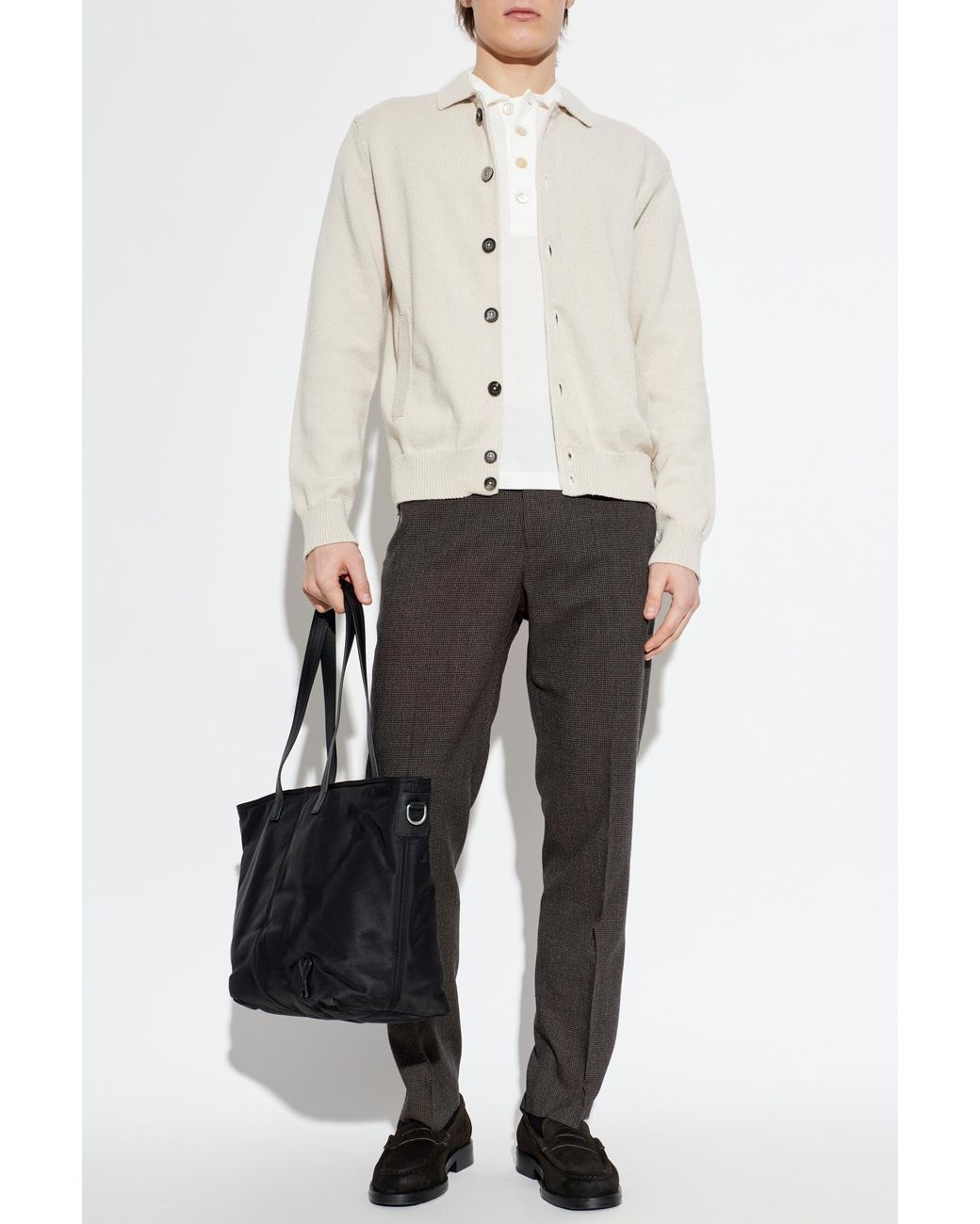 Paul Smith White Plaid Patterned Trousers for men