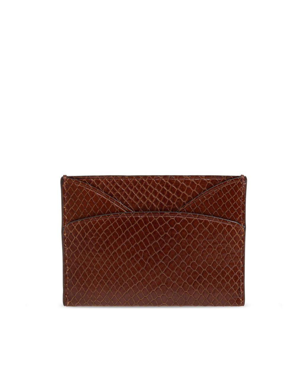 Tory Burch Brown Leather Card Holder