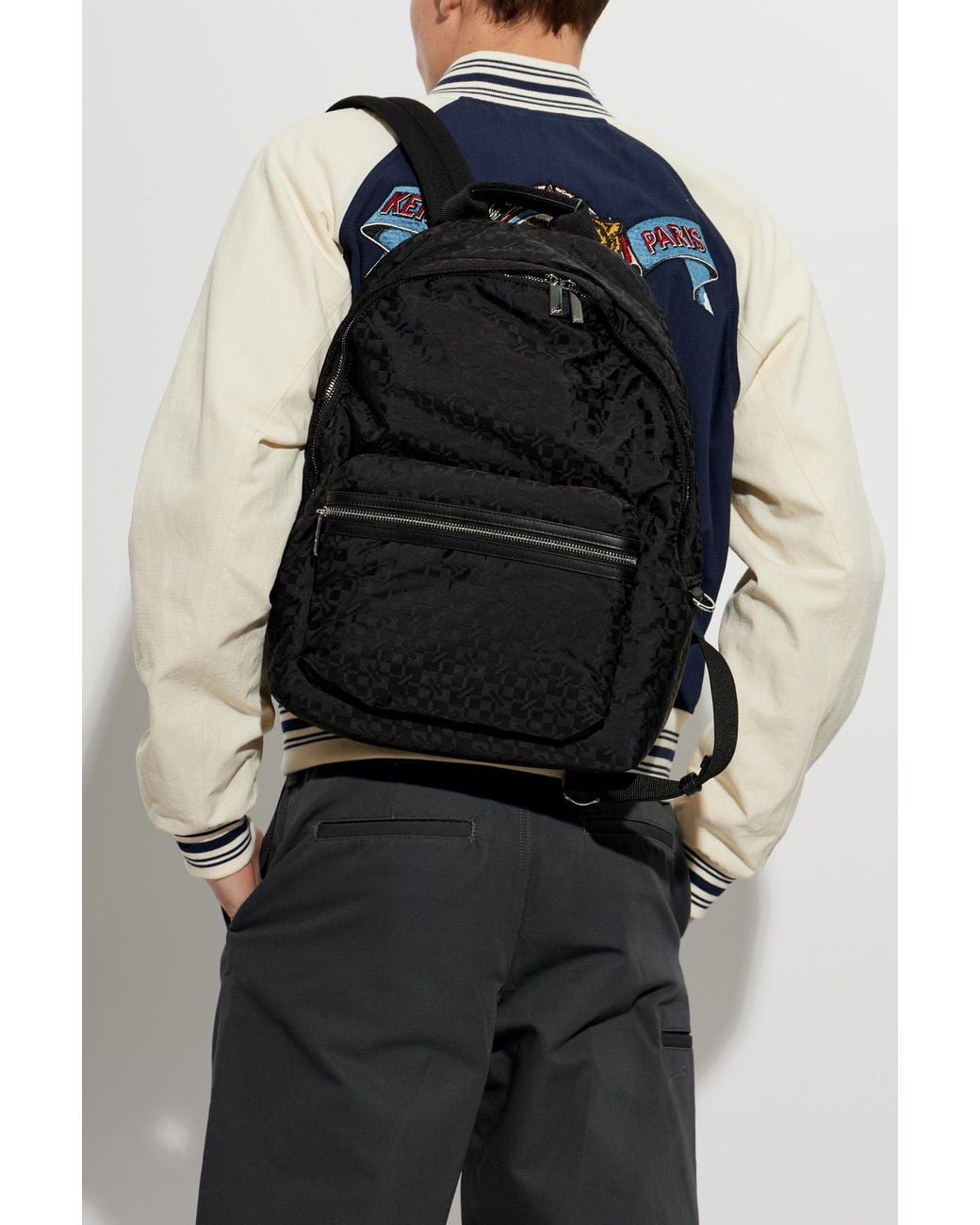 KENZO Black Monogram Backpack