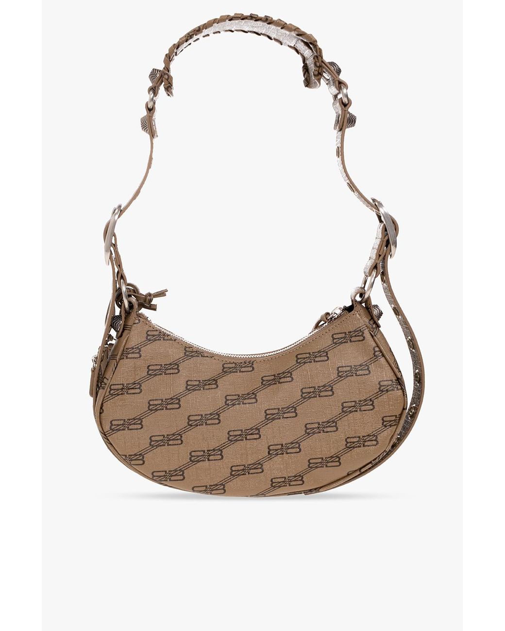 バレンシアガ LE CAGOLE XS SHOULDER BAG LLIZED BROWN Balenciaga 'le Cagole Xs' Shoulder Bag in Brown | Lyst