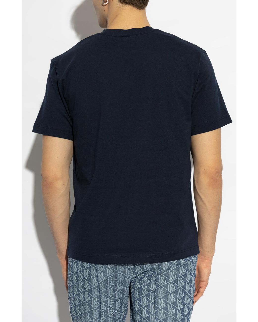 Lacoste Blue T-Shirt With Logo Patch for men