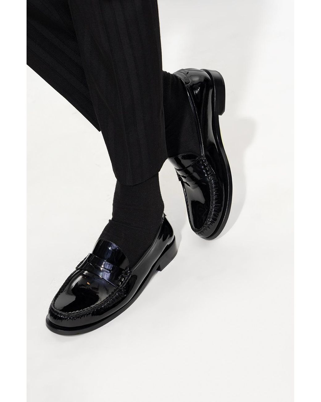 Saint Laurent 'penny' Loafers in Black for Men | Lyst
