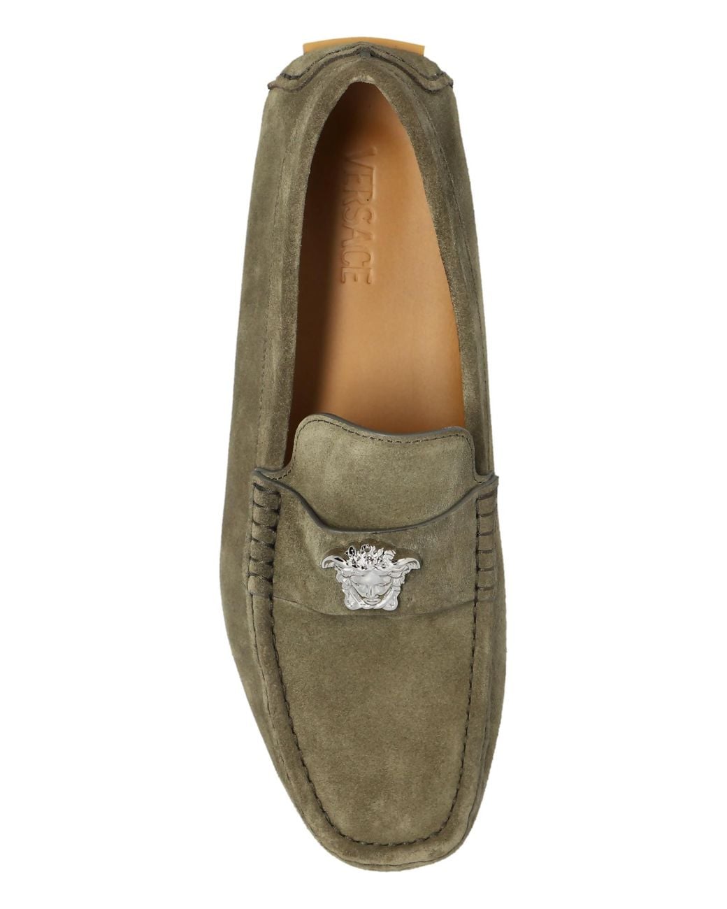 Versace Green Drivers Loafers for men