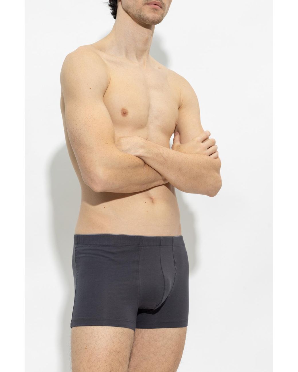 Hanro Blue Cotton Boxers for men