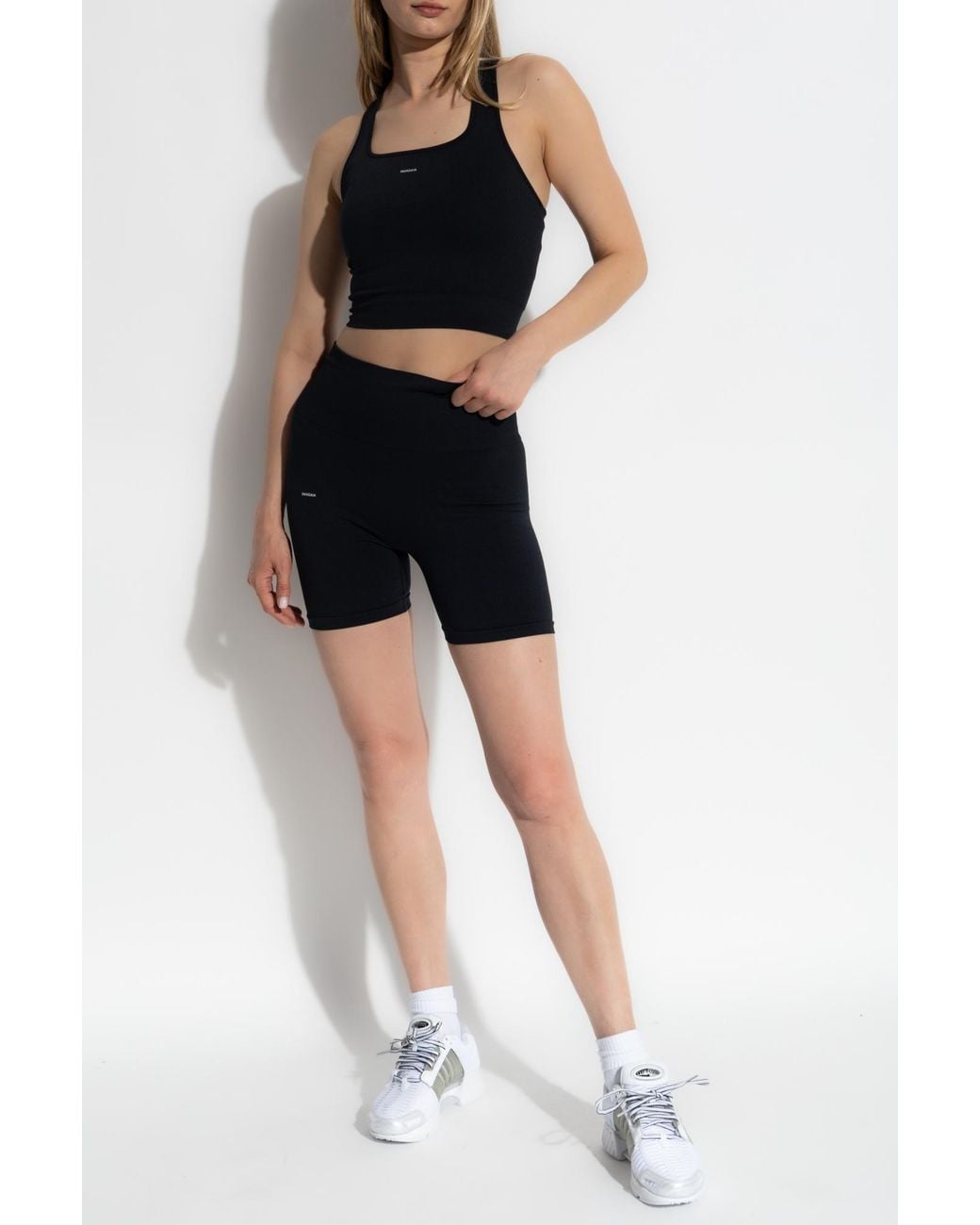 PANGAIA Black Compression Top With Logo