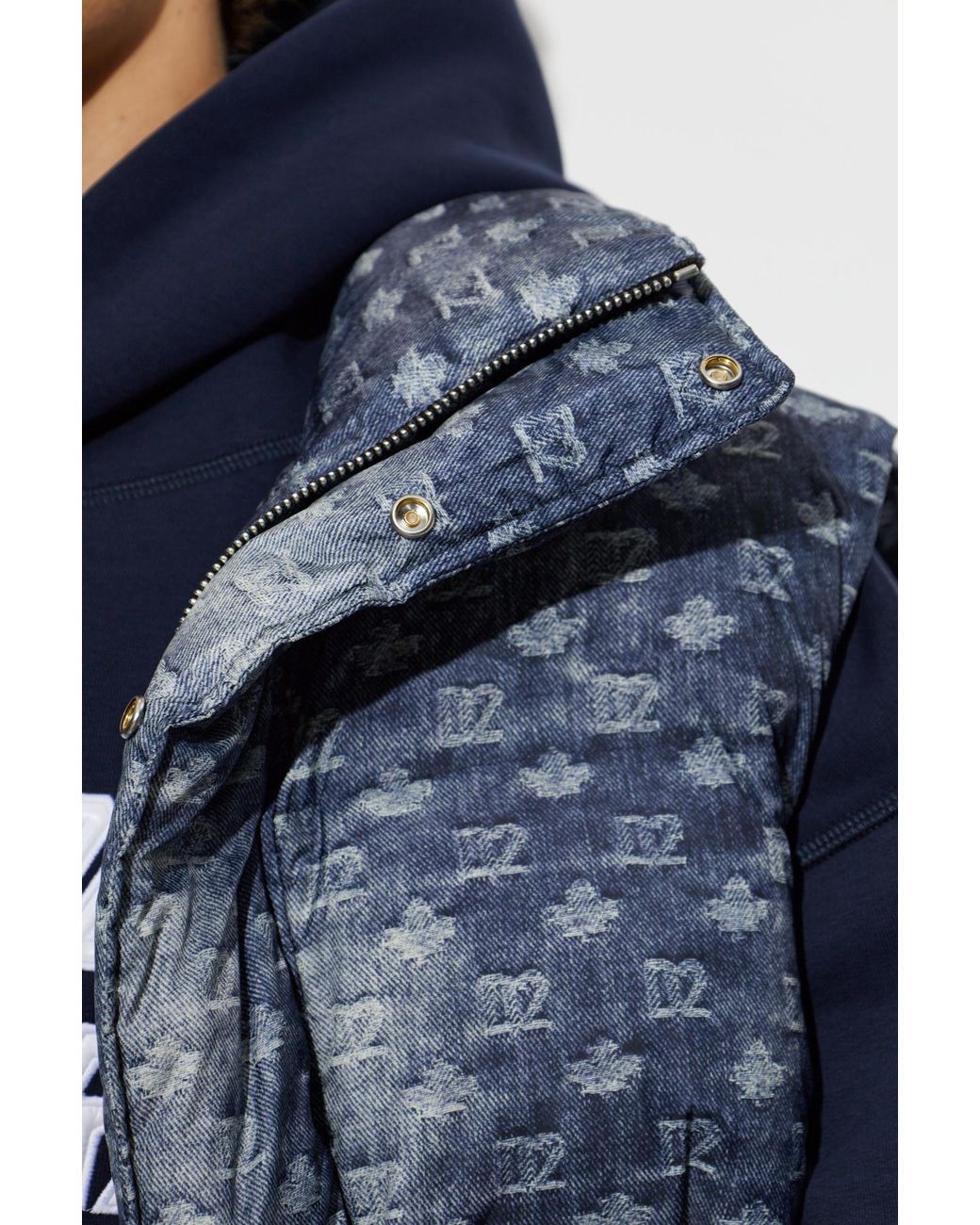 DSquared² Blue Quilted Vest for men