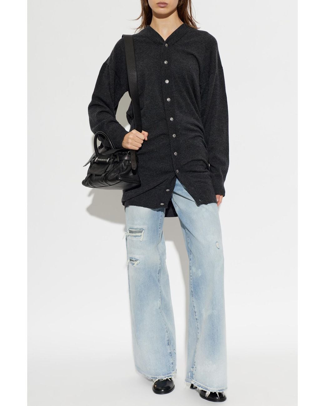 Akep Black Wool Cardigan