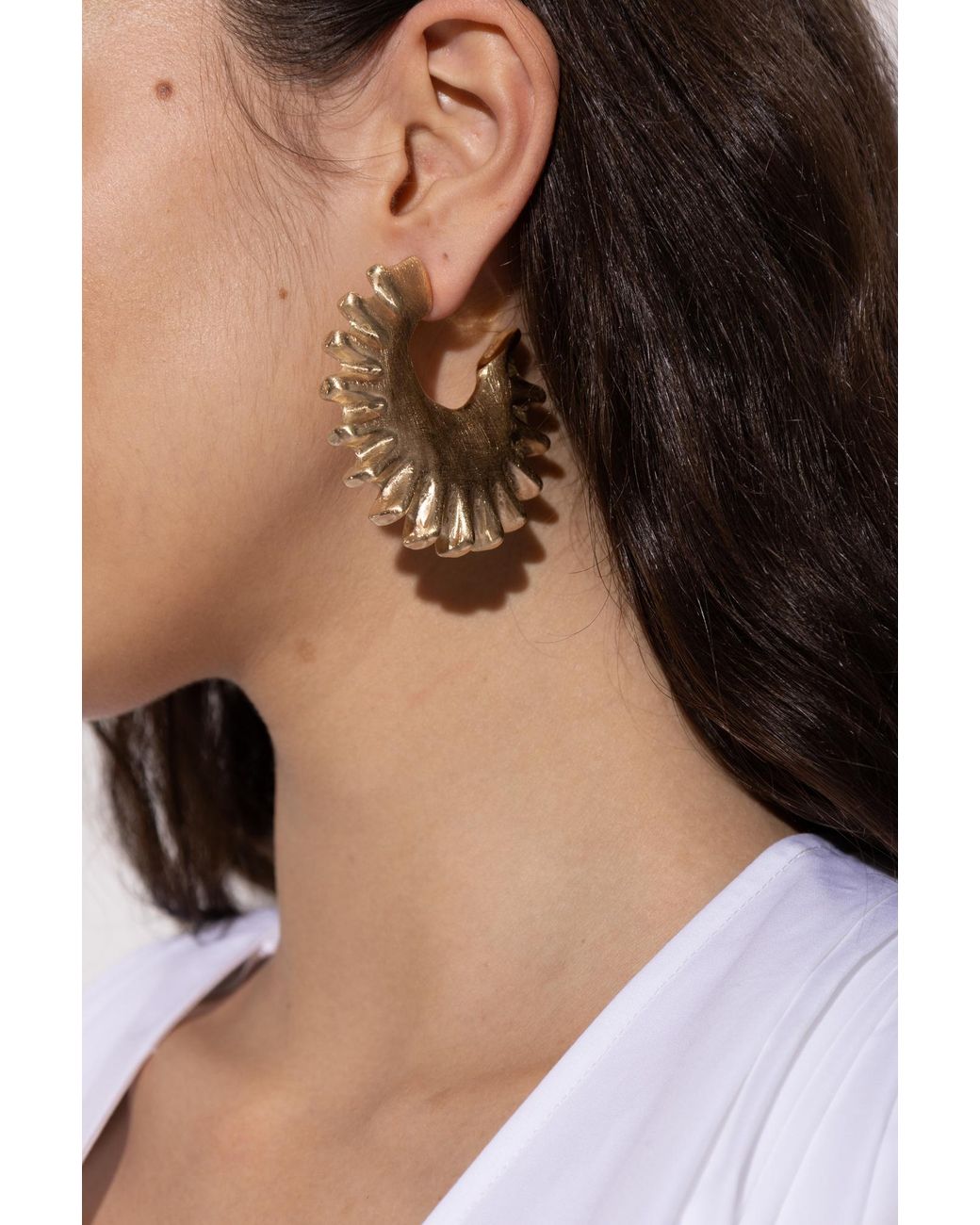 Jacquemus Metallic Hoop Earrings