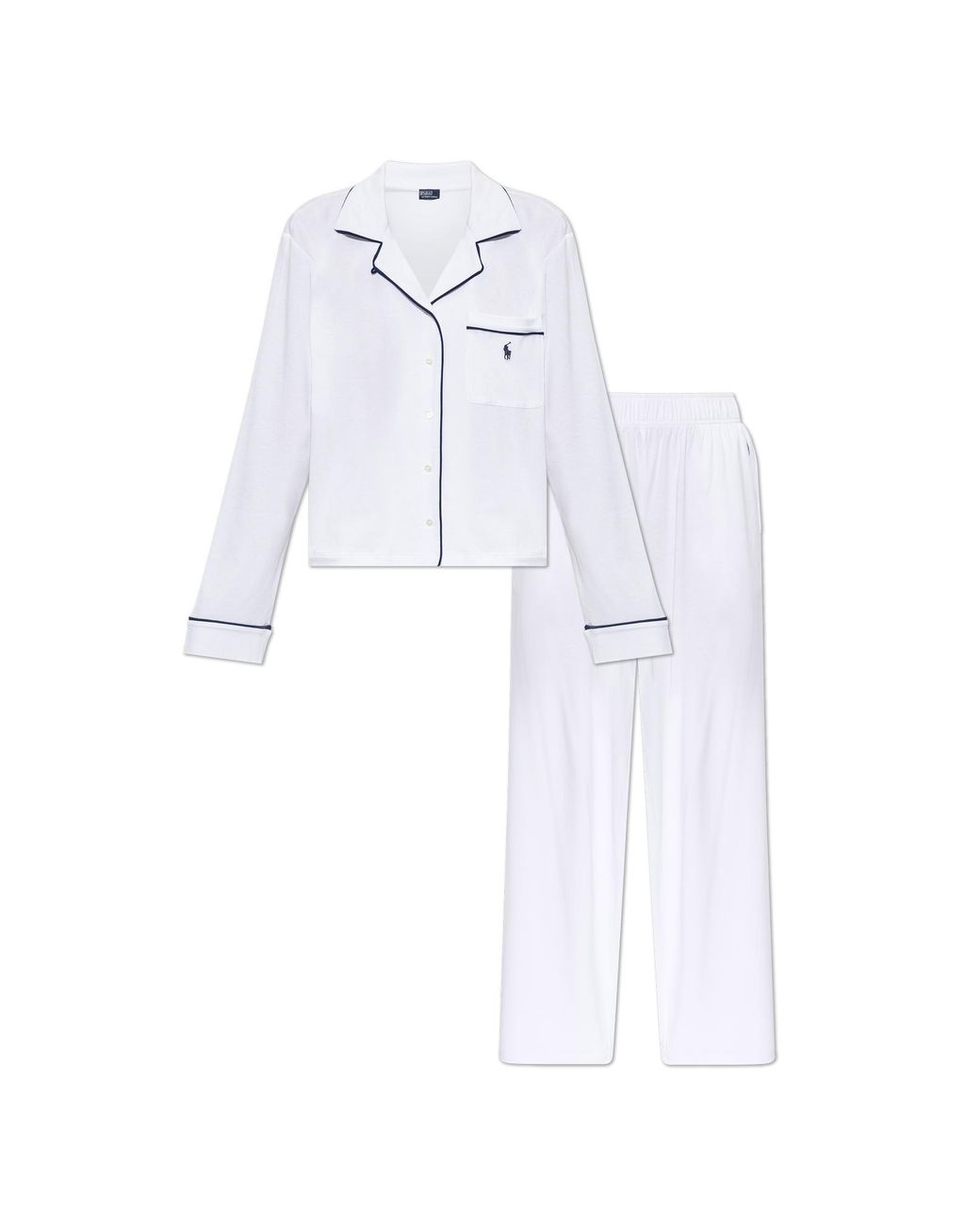 Polo Ralph Lauren White Two-Piece Pyjama With Logo