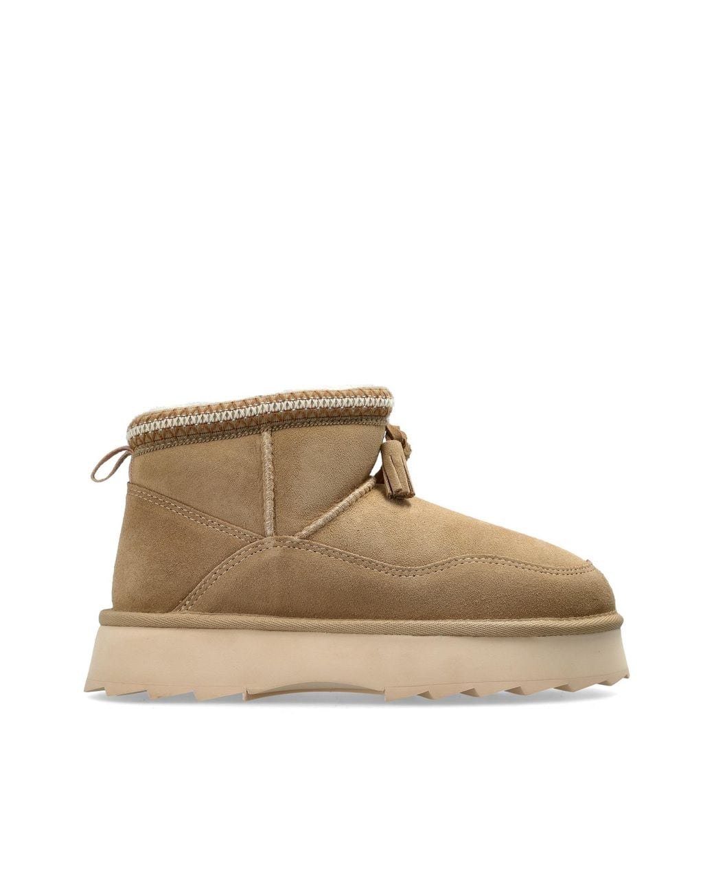 EMU Brown Suede Snow Boots 'Mim' On Platform