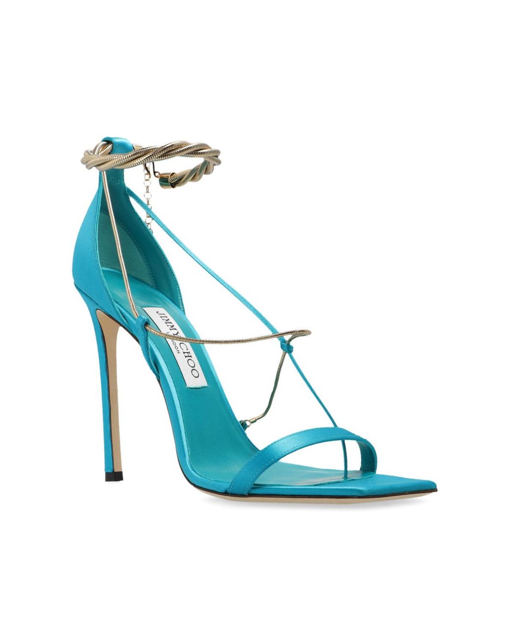Jimmy Choo 'oriana' Heeled Sandals in Blue | Lyst