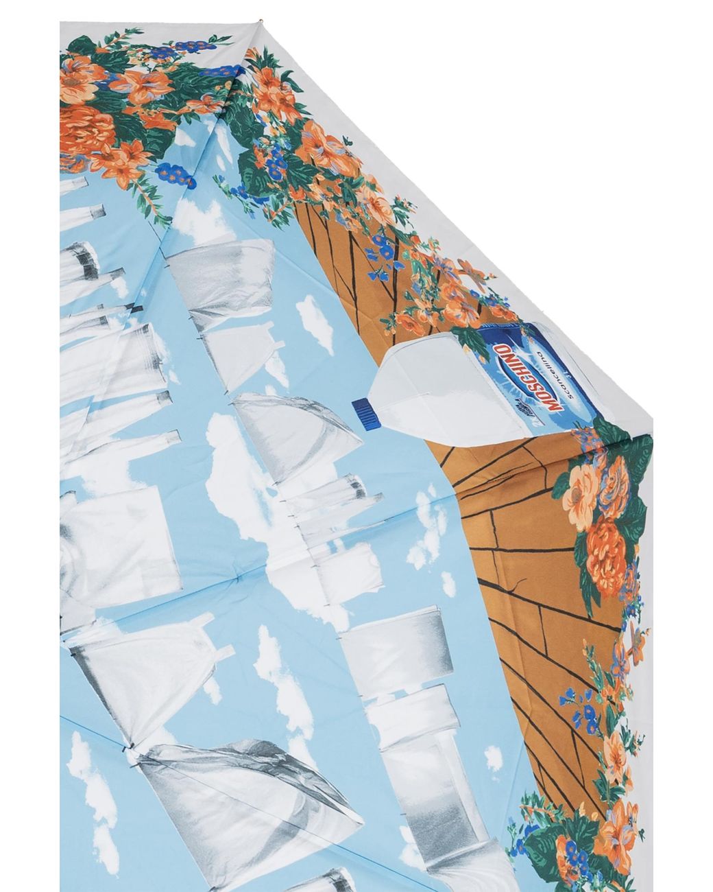 Moschino Blue Folding Umbrella