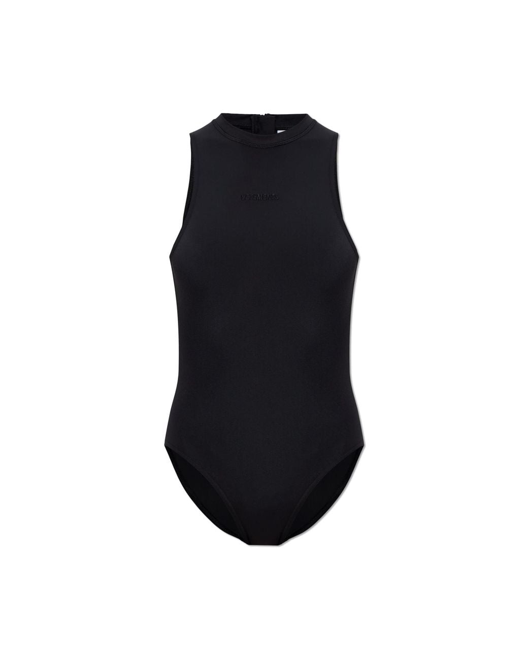 Vetements Black Bodysuit With Embroidered Logo