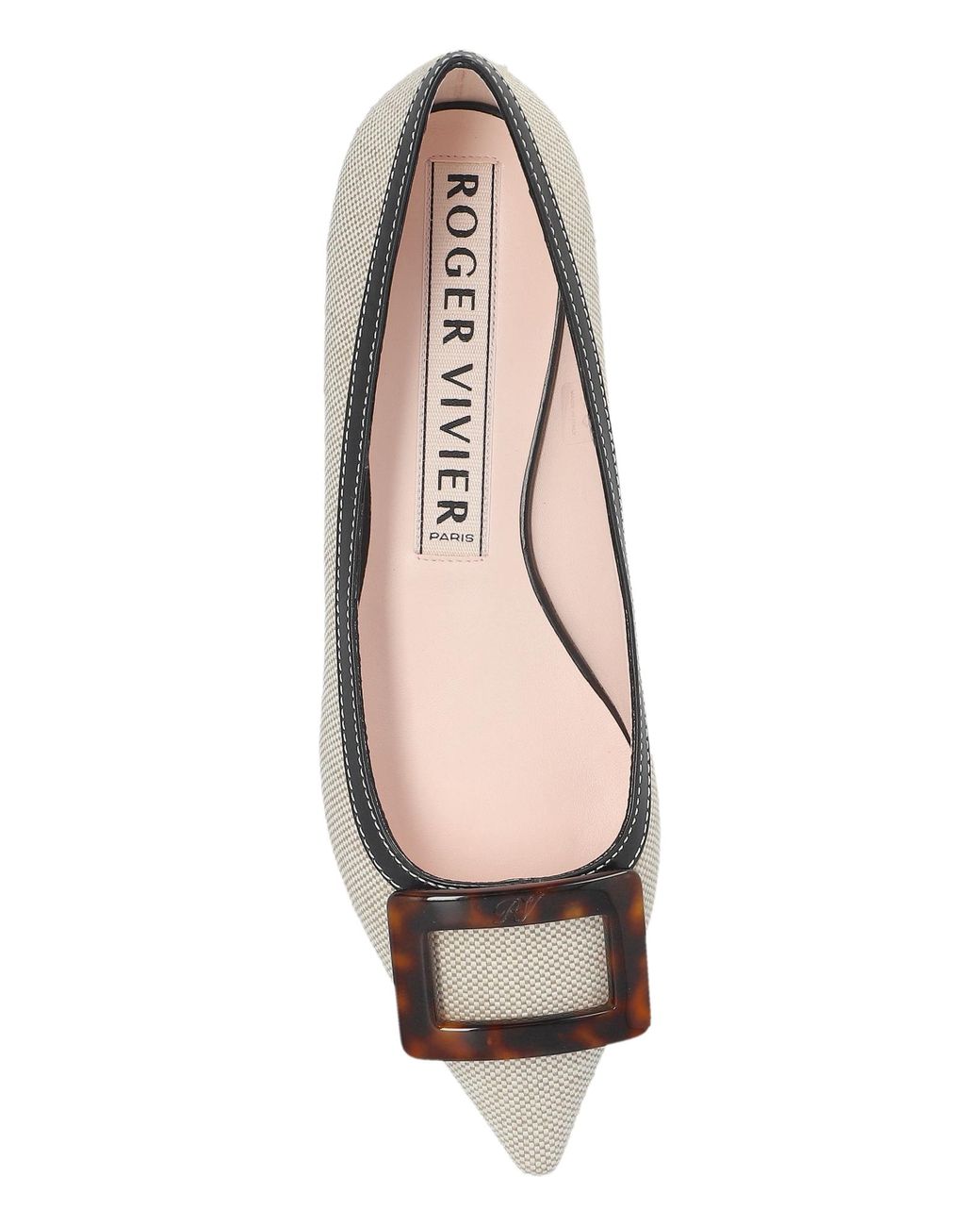 Roger Vivier Natural Gommettine Ballerinas