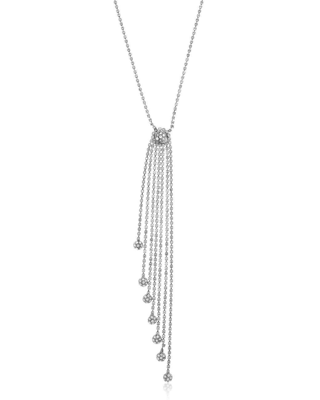 Alessandra Rich Metallic Necklace With Crystals