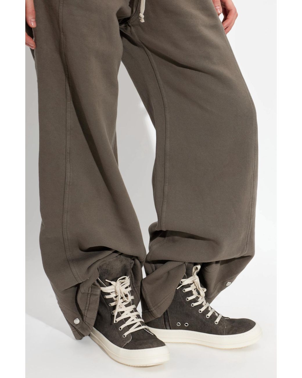 Rick Owens Black Ankle-High Sports Shoes 'Vegan Sneaks'
