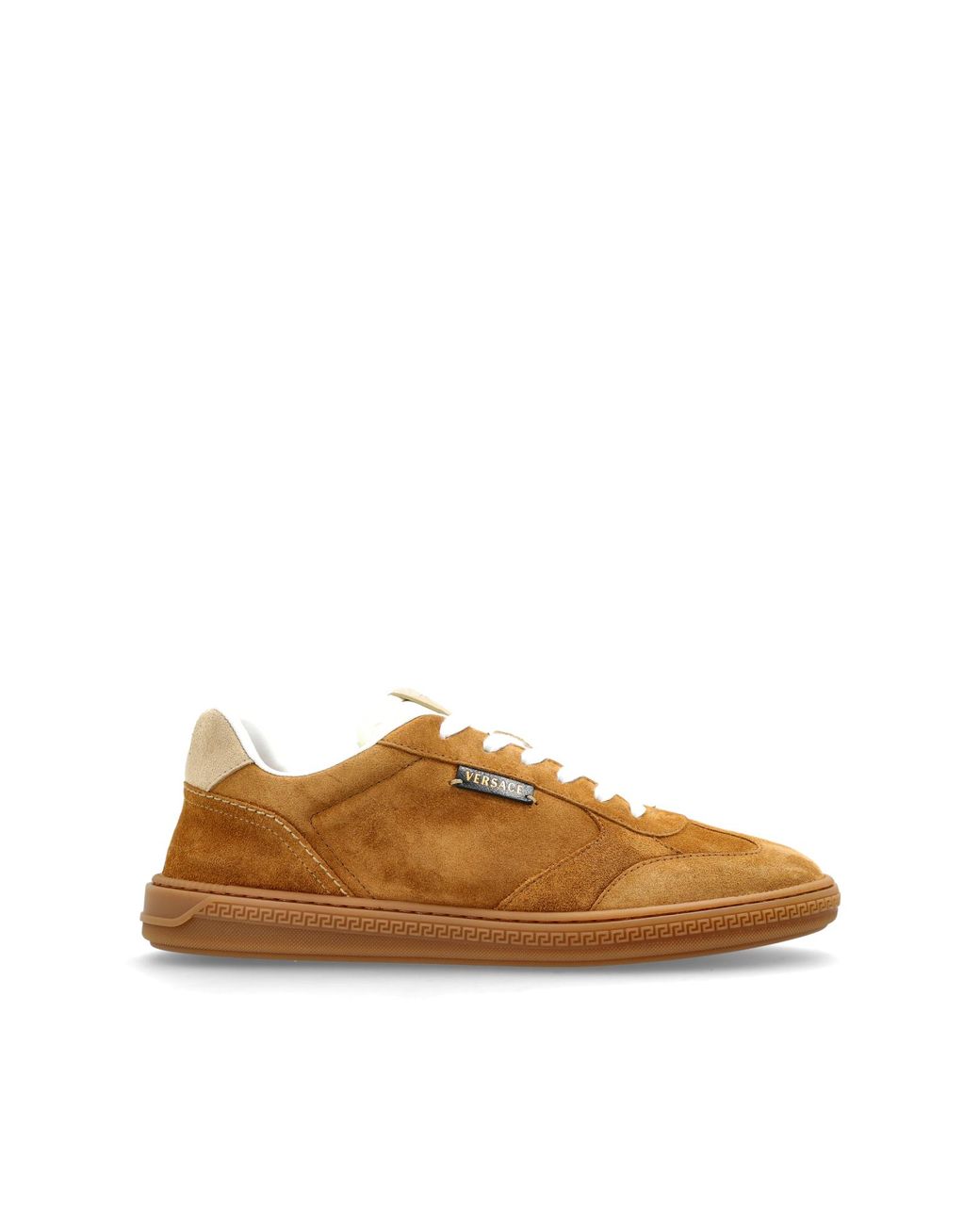 Versace Brown "Greca" Suede Sneakers