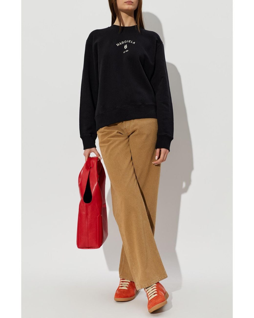 MM6 by Maison Margiela Black Sweatshirt With Logo