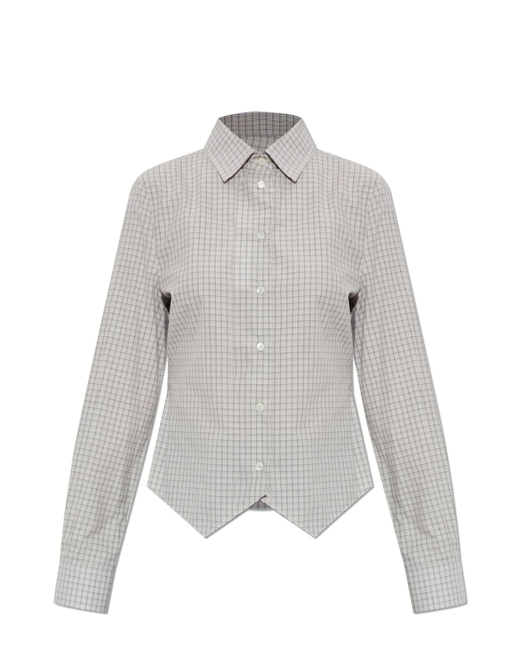 Maison Margiela Gray Checked Shirt